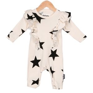 Nununu Infant Girl One Piece Star Print